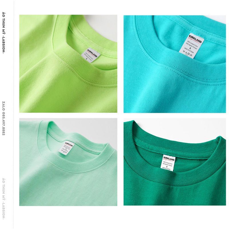 ÁO THUN MỸ 100% COTTON / LINK MÃ MÀU XANH LÁ 5H1T