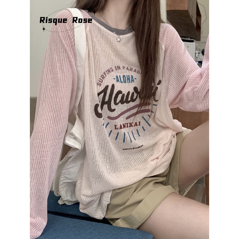 Risque Rose Áo Len áo khoác cardigan thời trang Trendy Hàn Phong Thời trang WMY23004E3 41Z231008