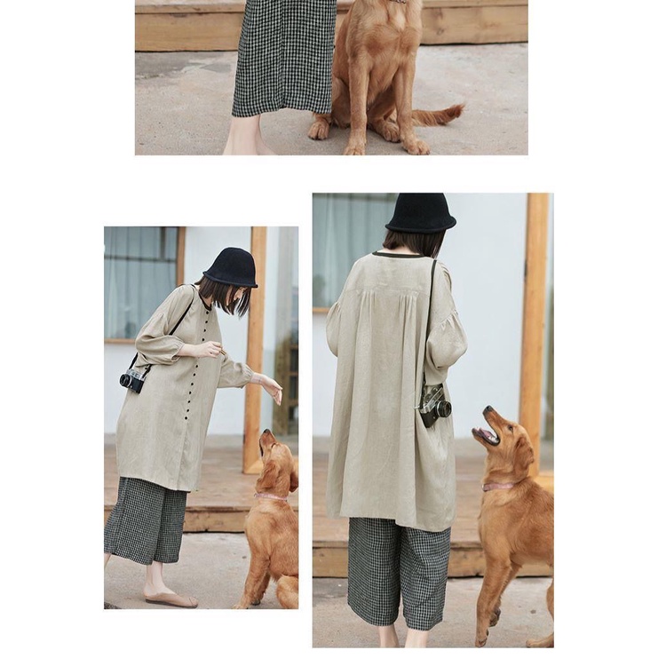 Iic Áo Khoác cardigan Dáng Rộng Chống Gió Thời Trang Cao Cấp Cho Phụ Nữ Trung Niên