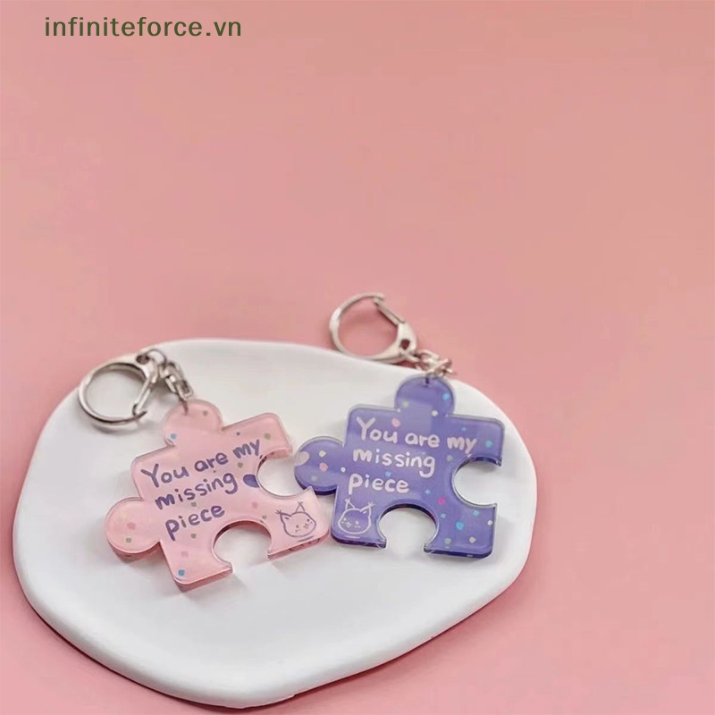 Móc Khóa Hợp Kim Hình Mảnh Ghép Chữ you are my missing piece Sáng Tạo Làm Quà Tặng Trang Sức Cho Cặp Đôi