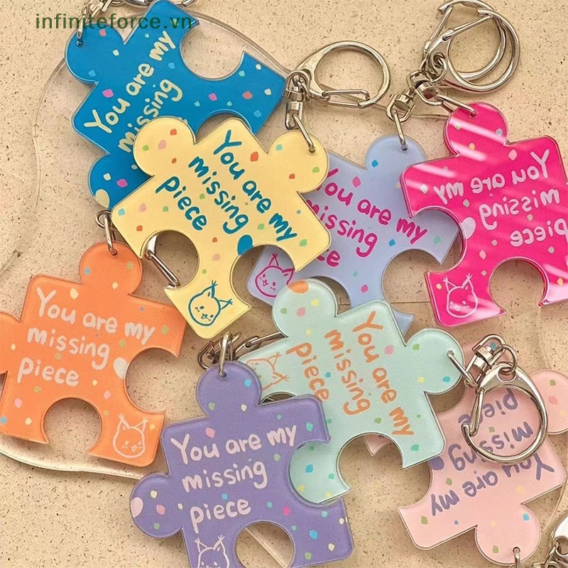 Móc Khóa Hợp Kim Hình Mảnh Ghép Chữ you are my missing piece Sáng Tạo Làm Quà Tặng Trang Sức Cho Cặp Đôi