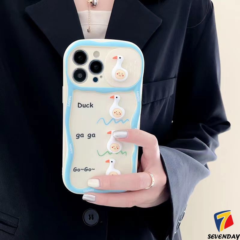 Dễ Thương Ốp Điện Thoại Hình Chú Vịt 3d Bảo Vệ camera Cho iphone 11 14 12 13 pro max 7 8 6 6s plus xs max 7plus xr x
