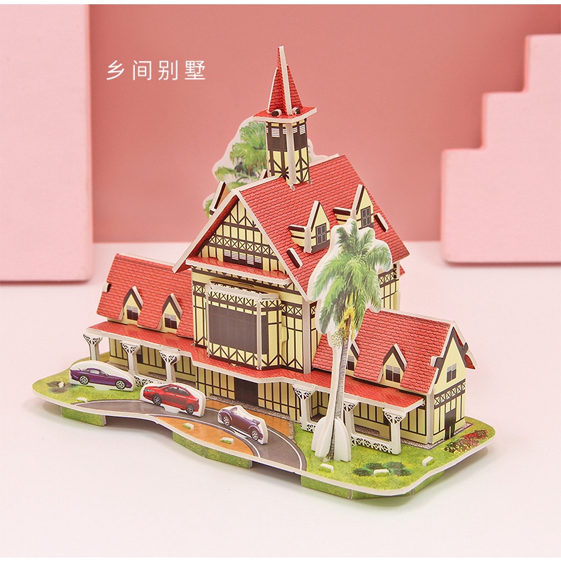 Mô Hình Ngôi Nhà Giấy 3d Ba Chiều diy Dành Cho Trẻ Em