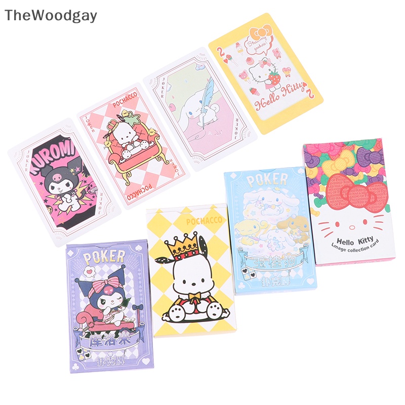 Bộ Thẻ Bài Trò Chơi kirby hello kitty my melody Cinnamoroll kuromi Dễ Thương
