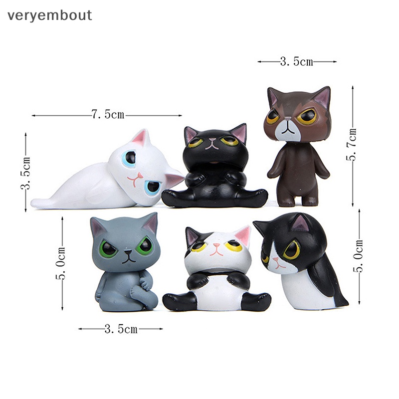 Ut Set 6 Mô Hình Chú Mèo shiba inu / guinea / Lợn Sáng Tạo