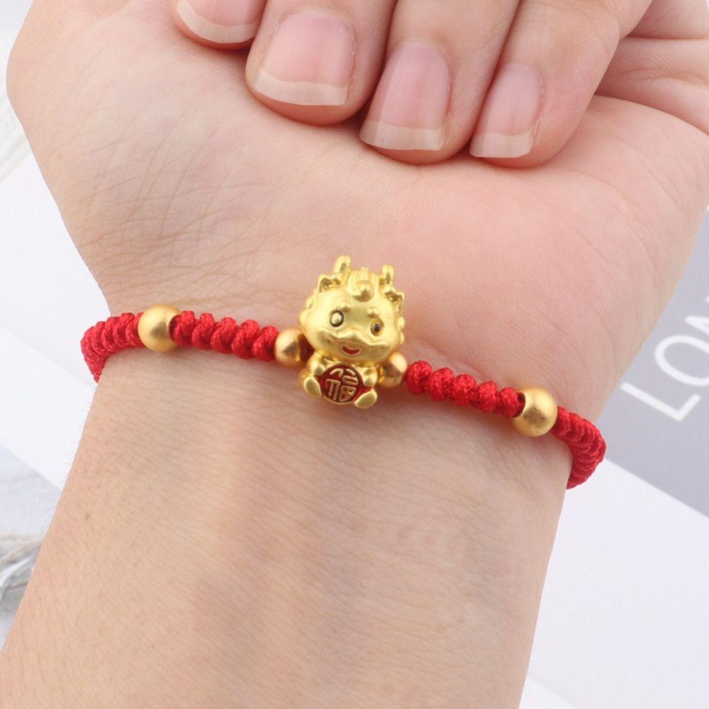 Curtes Vòng Tay Dây Đỏ May Mắn Phong Cách Trung Hoa Dễ Thương Cho Nữ