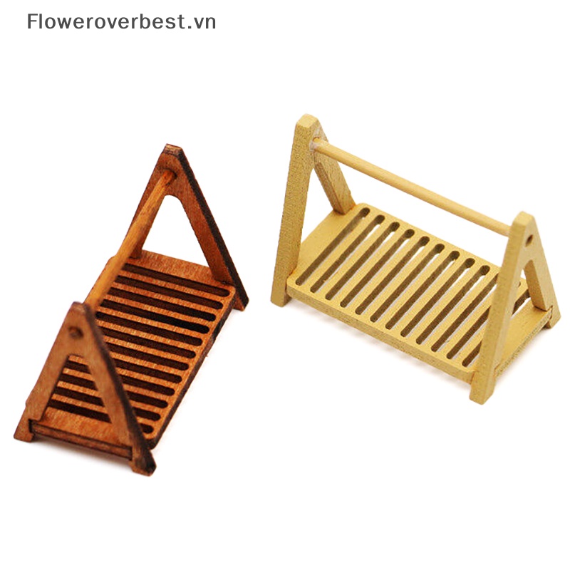 Giá Đỡ Bánh Mì / Thức Ăn Hai Tầng Trang Trí Nhà Búp Bê Tỉ Lệ 1: 12