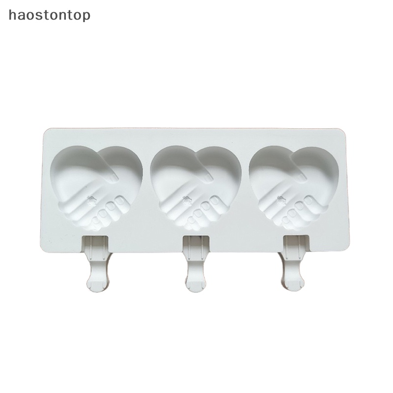 Khuôn Silicon Làm Kem / Sô Cô La / Bánh Kẹo Hình Trái Tim Lắc Tay 3 Ngăn vn