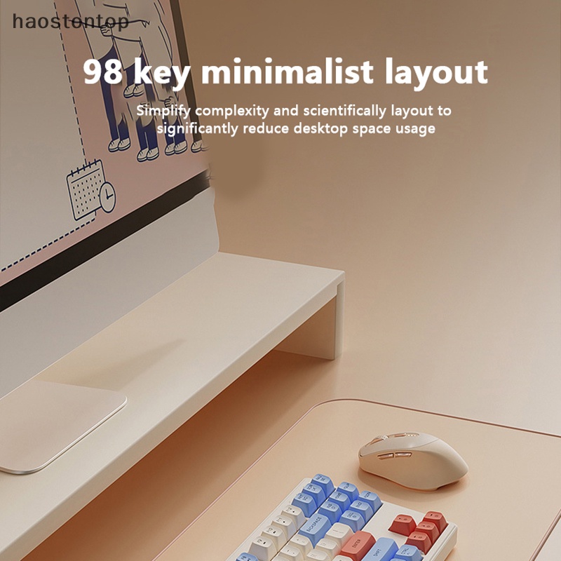 Bàn Phím Cơ gaming haostontop Không Dây Phát Sáng Cho pc / notebook vn