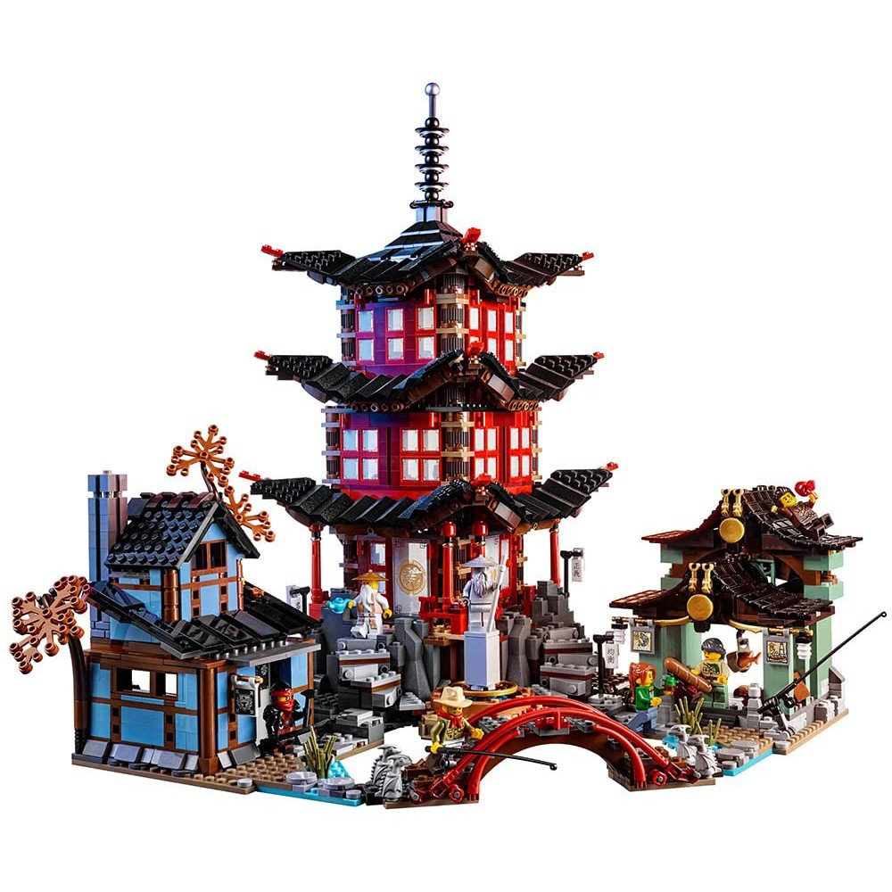 Xả kho Lego Ninjago 70751 - Temple of Airjitzu - Ngôi Đền Airjitzu tặng kèm xe