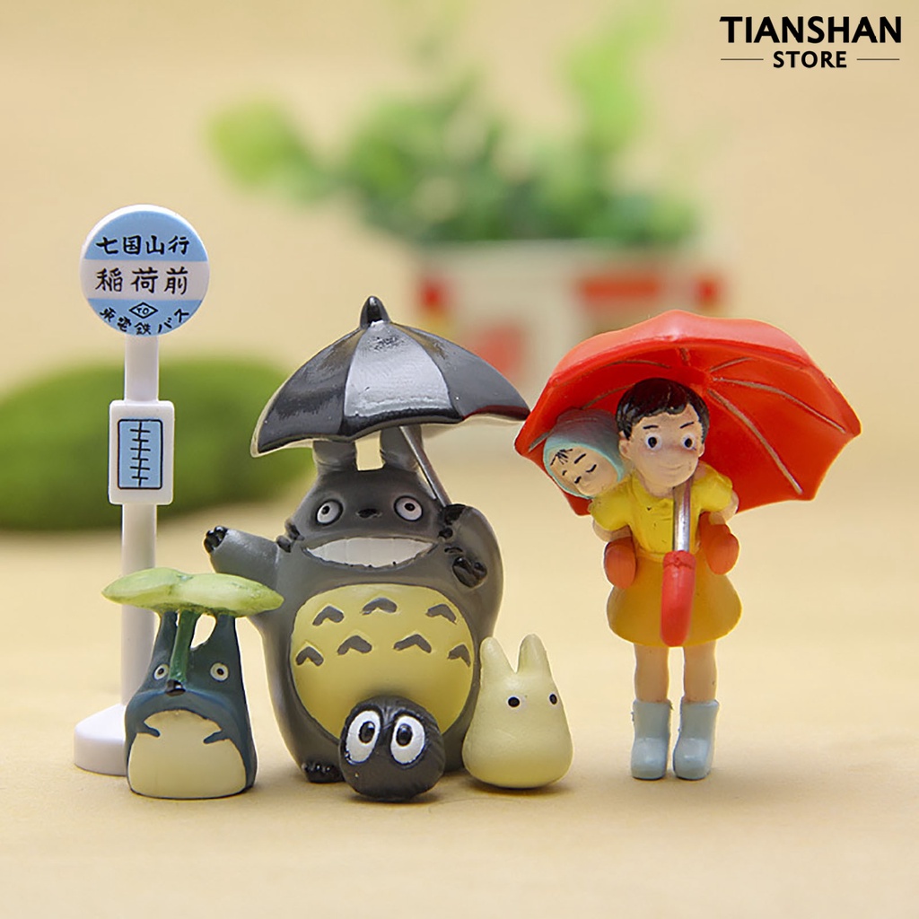 Tianshan set 8 Mô Hình Đồ Chơi Nhân Vật Hoạt Hình totoro ghibli my neighbor totoro