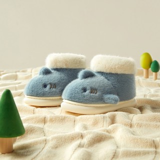 Giày Bốt Đi Kỳ Lân trẻ em ngoài cho bé gái Cá mập Tuyết Hình  Dễ Thương Cho Bé boot cổ lông