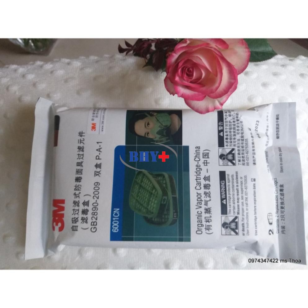 Phin lọc 3M 6001CN phòng độc, chống khói bụi