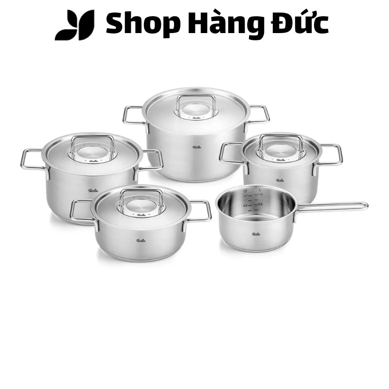 Bộ Nồi FISSLER Pure Collection 5 Món, Kèm Quánh, Nhập Đức, Hàng Chính Hãng, Shop Hàng Đức