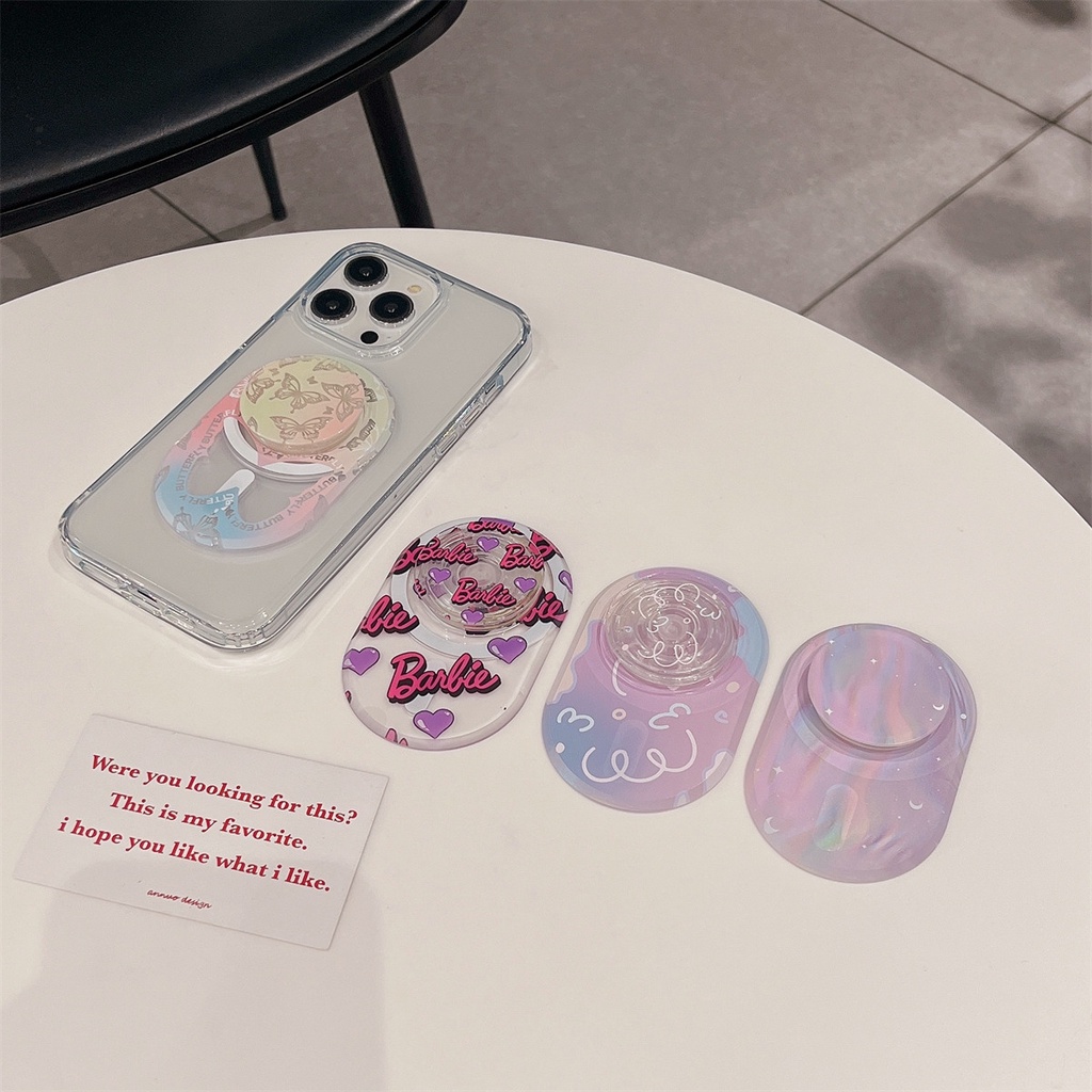 Giá Đỡ Điện Thoại Hít Nam Châm Chống Rơi In Hình Hoạt Hình Đáng Yêu Cho iphone