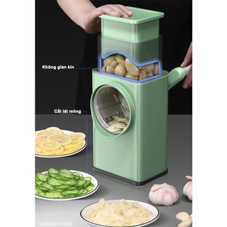 Máy Nạo Bào Sợi Cắt Lát Củ Quả, Sương Sáo, Máy Bào Hoa Quả  Siêu Tốc 3 In 1 An Toàn Gọn Nhẹ