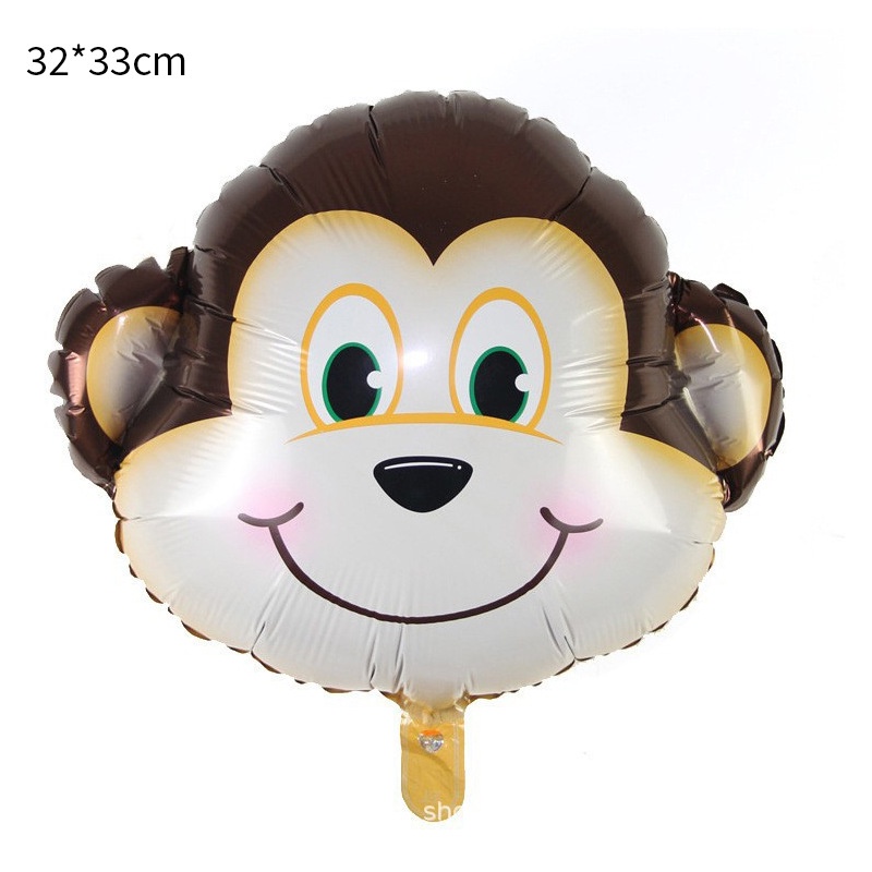 Bóng Bay Màng Nhôm 30x37cm Hình Đầu Động Vật