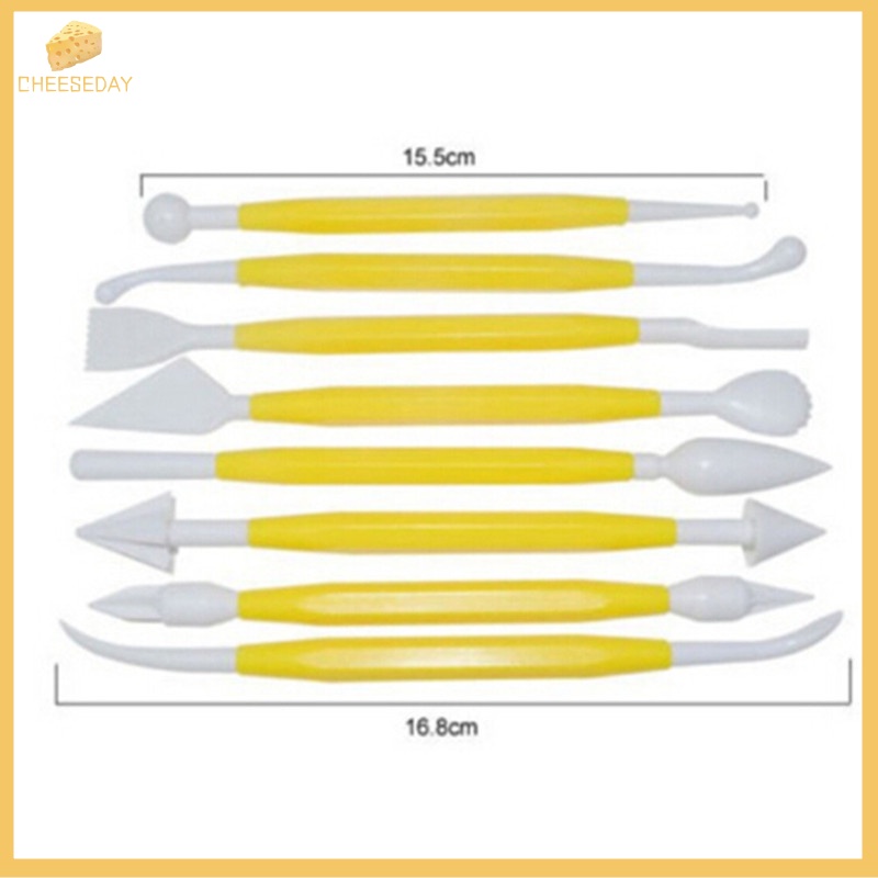 Kem cheeseday| Set 8 Dụng Cụ Tạo Hình Đất Sét polymer Bằng Nhựa polymer Cho Bé Mới