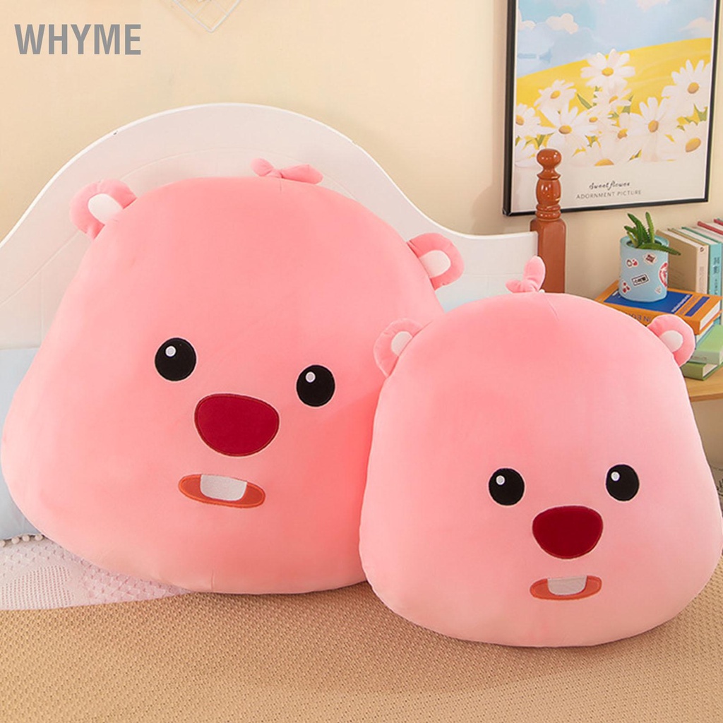 Thú Nhồi Bông  Hình Chim Cánh Cụt Màu Hồng Gấu bông Loopy Gối ôm Hải Ly Dễ Thương Cho Trẻ Em Người Lớn WHYME