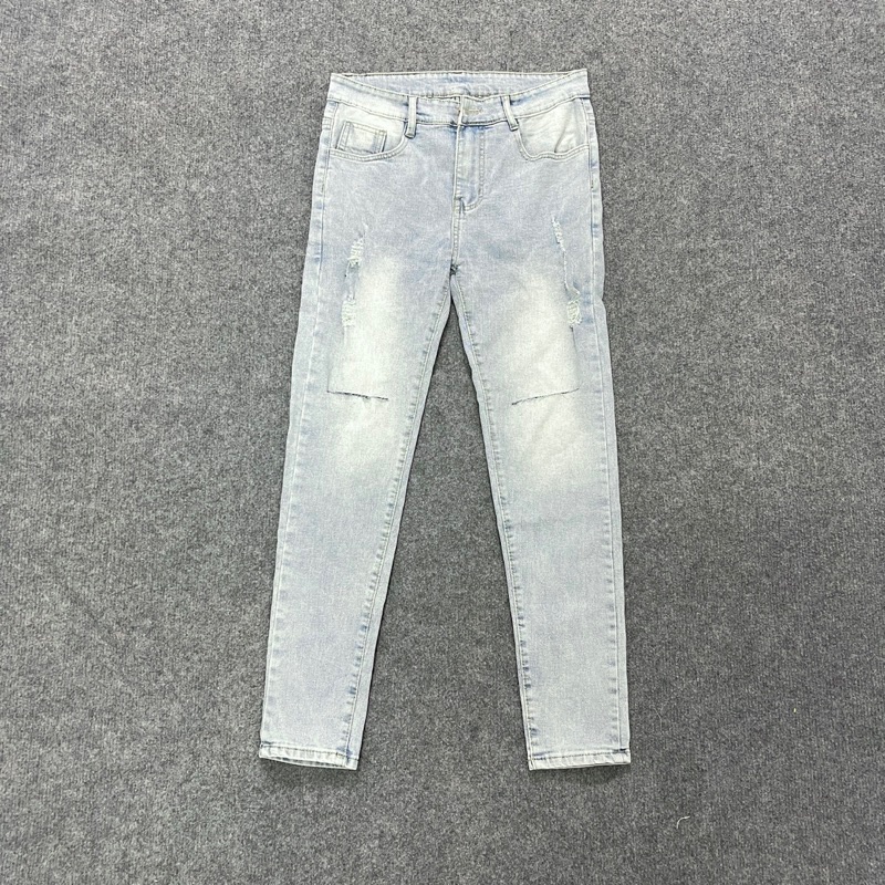 Quần Jean Nam Slim Fit Xanh Bạc 1991 Ảnh Thật