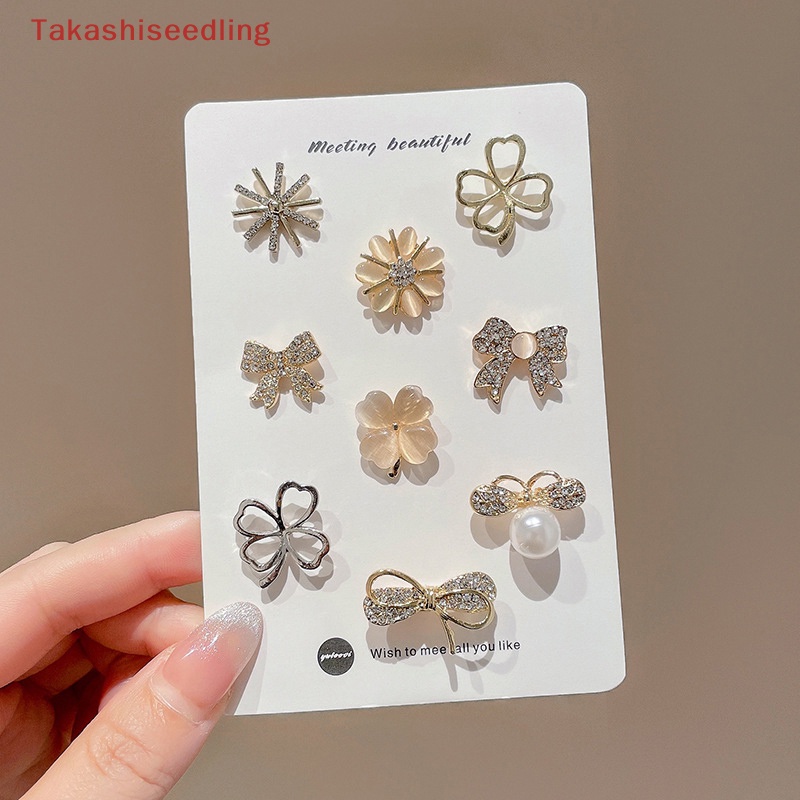 Ghim Cài Áo Hình Nơ / Hoa Bằng Kim Loại Chống Chói Thời Trang Cho Nữ