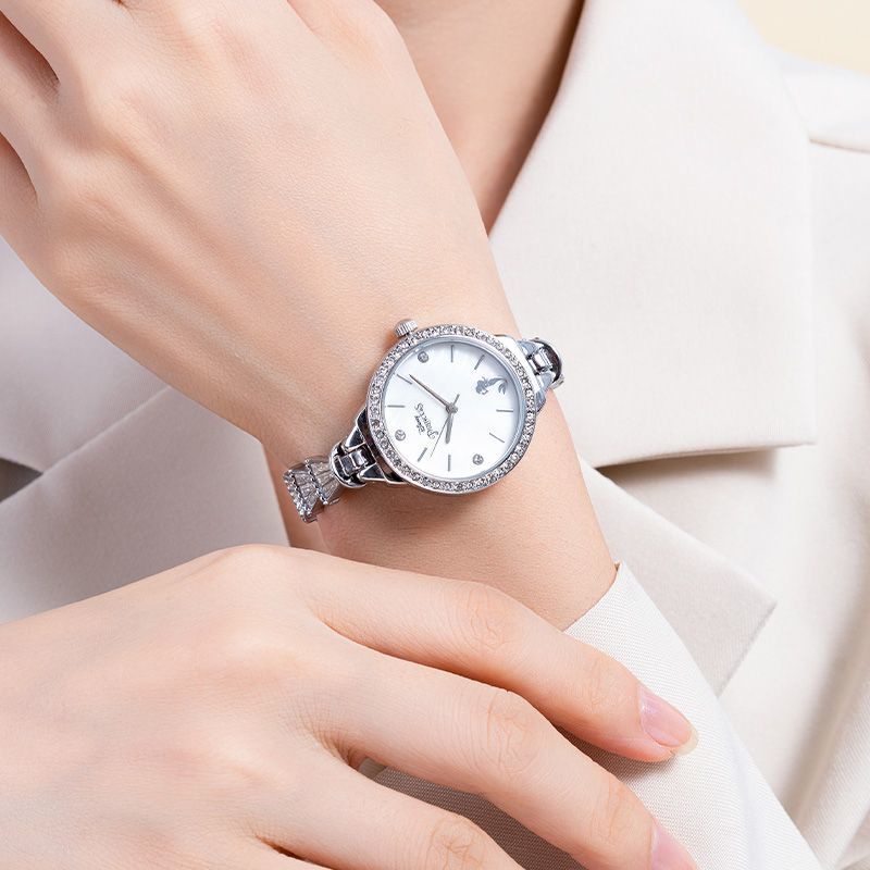 Đồng Hồ Thạch Anh Nàng Tiên Cá disney Dây Xích Tinh Tế Thanh Lịch Cho Nữ