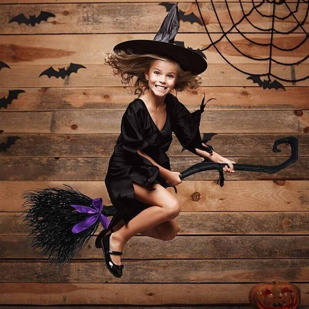 2023 HALLOWEEN Lovely Kids Costume Halloween Accessories Witch Broom Wizard Magic Broom
