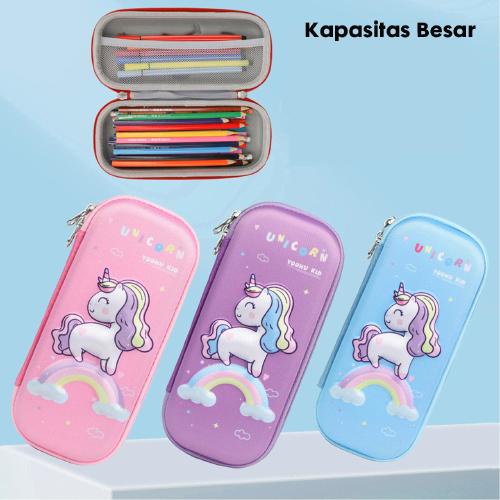 - Hộp bút có 3 ngăn hình 3D Aimilo bé trai bé gái hình nhân vật hoạt hình chống thấm nước cho trẻ em
