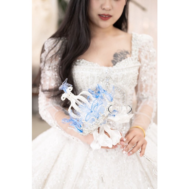 Bó Hoa Khô Phong Cách Hàn Quốc Cho Cô Dâu