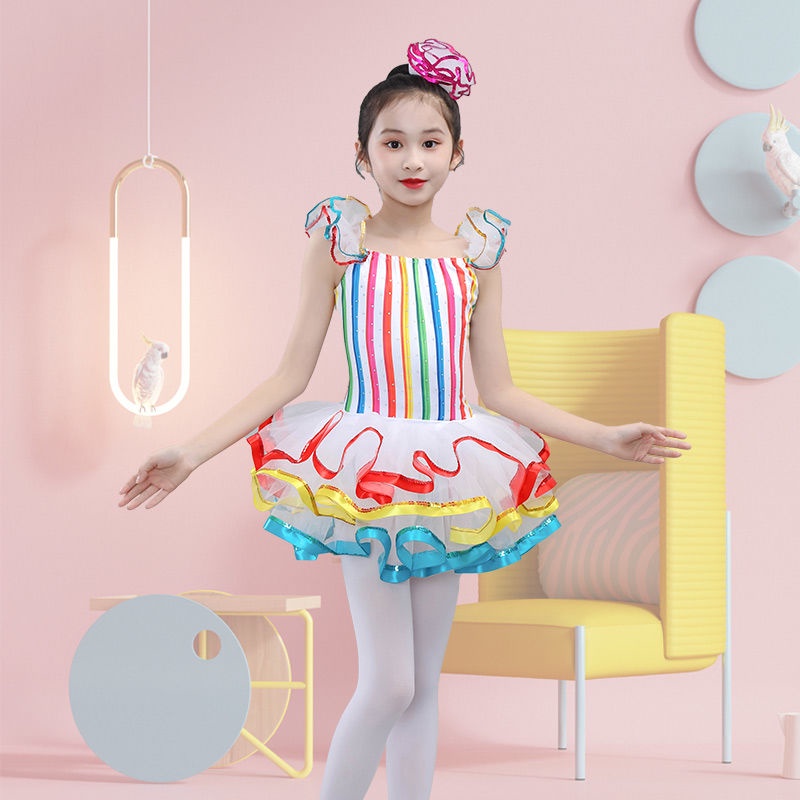Váy Công Chúa pettiskirt Bằng Vải Tuyn Đính Kim Cương Màu Cầu Vồng Cho Bé Trai Và Bé Gái