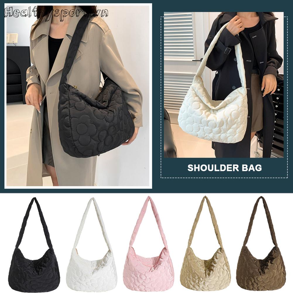 Túi tote Đeo Vai Nhồi Bông Họa Tiết Hoa Thời Trang Cho Nữ