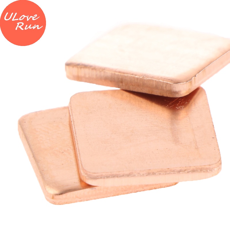 Uloverun Set 10 Tấm Đệm Nhiệt 15x15mm Bằng Đồng Cho Máy Tính Xách Tay