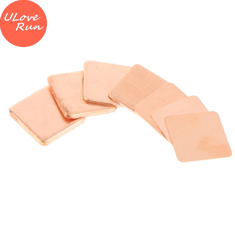 Uloverun Set 10 Tấm Đệm Nhiệt 15x15mm Bằng Đồng Cho Máy Tính Xách Tay