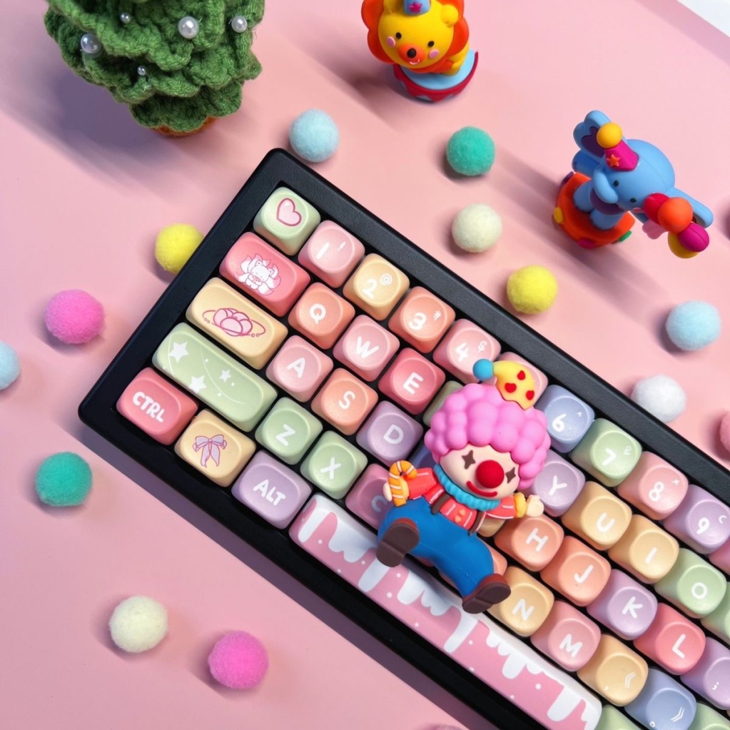 Keycap Yuncai Xiaogu, keycaps 131 phím, nhuộm thăng hoa PBT, thích hợp cho bàn phím phím 87/68/84/104/108 ​