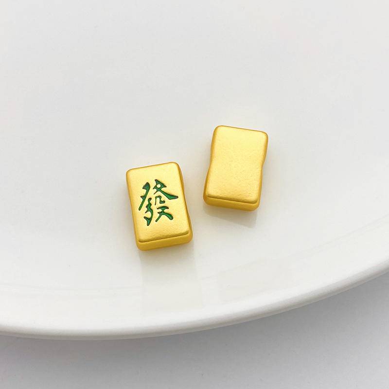 Hạt Xỏ Hình Vuông Màu Vàng Kim Làm Trang Sức Thủ Công diy