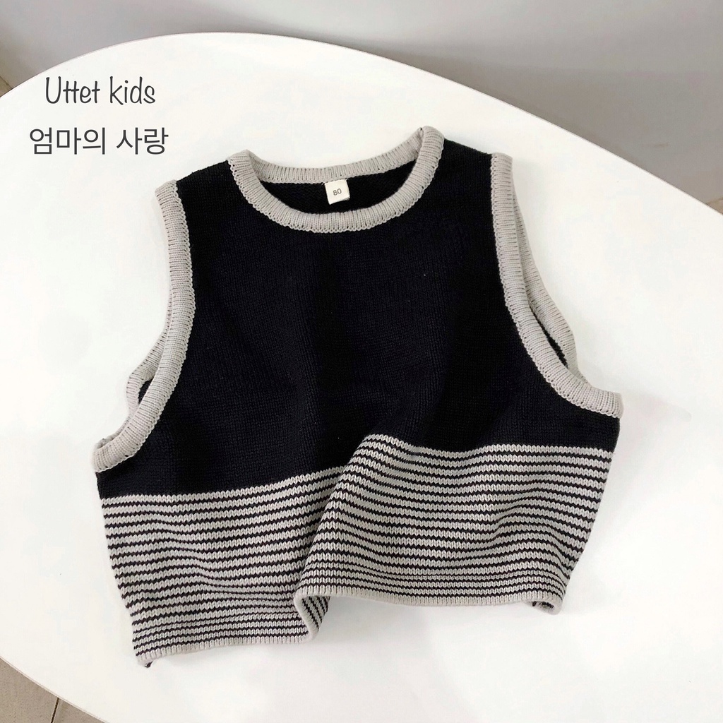 ÁO GILE LEN PHA PHONG CÁCH HÀN QUỐC CHO BÉ GÁI VÀ BÉ TRAI B41