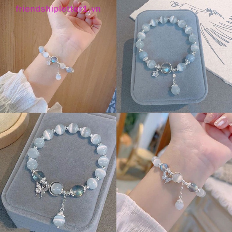 Vòng Đeo Tay Chuỗi Hạt Đá opal Pha Lê Nhẹ Đơn Giản Thời Trang Cho Nữ } Thời Trang} Co Giãn