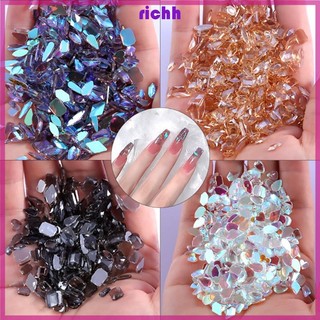 Richh set 100 hạt đá thủy tinh đính móng nghệ thuật diy