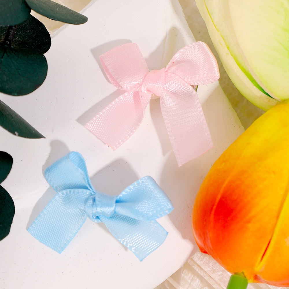 Bộ 8 Kẹp Tóc Nơ Ruy Băng mini Dễ Thương Cho Bé Gái