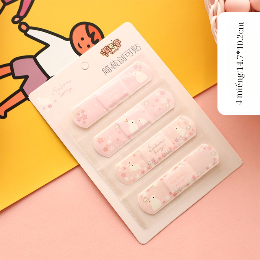 Set 5 băng cá nhân băng y tế dán vết thương urgo hoạt hình cute, thiết kế đơn giản tiện dụng nhiều mẫu mã- SALLY SHOP