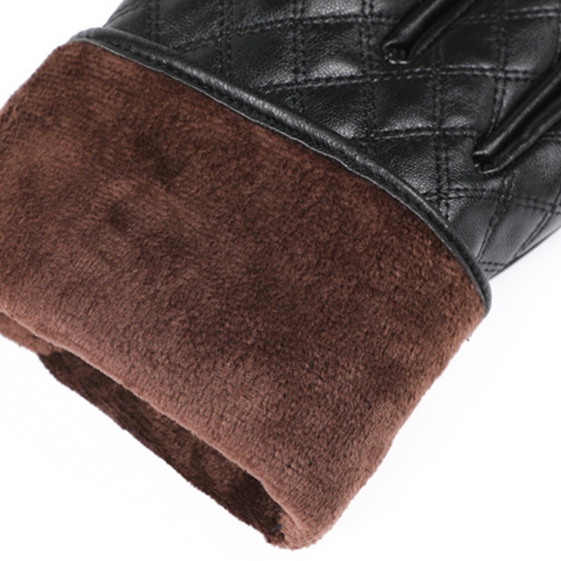 Sf Găng Tay Da Mùa Đông Màu Đen Chống Gió Giữ Ấm Có Thể Chạm Màn Hình Cảm Ứng Cho Nam