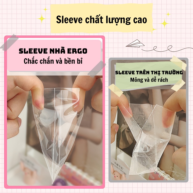 Sleeve Popcorn Pack 50 sleeves bọc card siêu dày bảo vệ card album lomo card Sleeve Hard