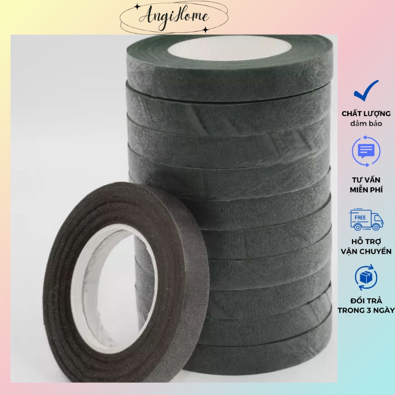Băng dính sáp - băng dính quấn cành hoa giả, trang trí thủ công decor xinh xắn ANGIHOME
