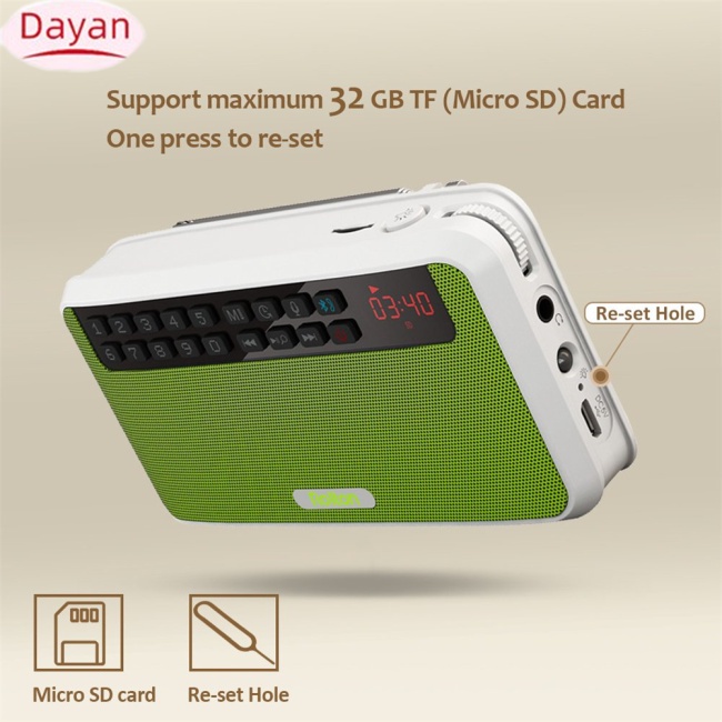 2023!! Loa rolton e500 Kết Nối bluetooth Đài fm Hỗ Trợ Thẻ Nhớ tf