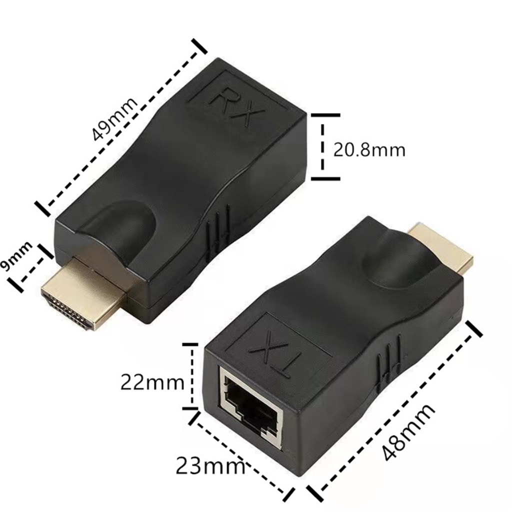 Mengqi HDMI Extender HDMI To RJ45 Over Cat 5e/6 Network LAN Ethernet Adapter 4K 1080P