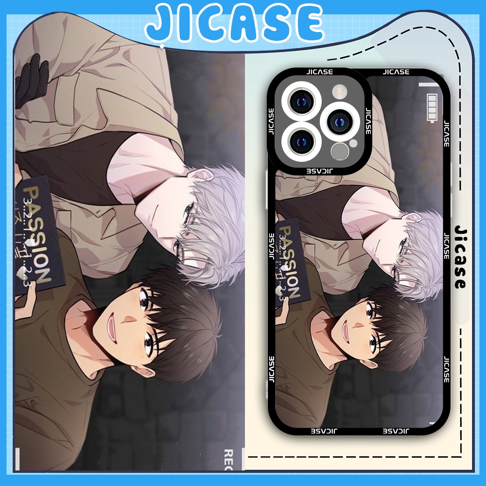 Ốp lưng iphone cạnh vuông Jicase Passion Boylove Manhwa Jeong Taeui Jeong Chang in Jeong Jaeui Ilay Riegrow 13PASS10