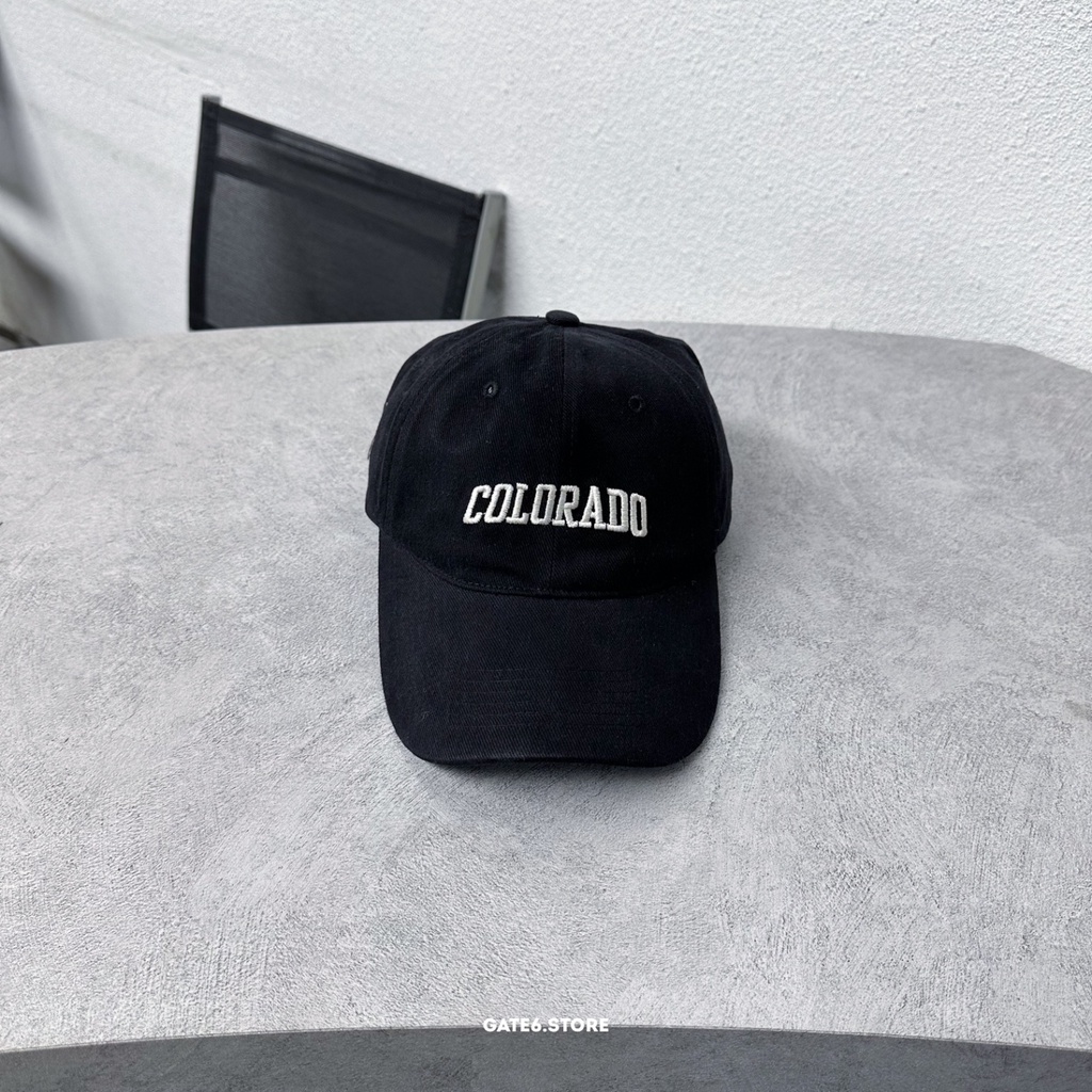 Mũ lưỡi trai Nam Nữ HS Colorado, nón kết phối trơn thêu chữ tối giản Unisex kiểu Hàn - 5050