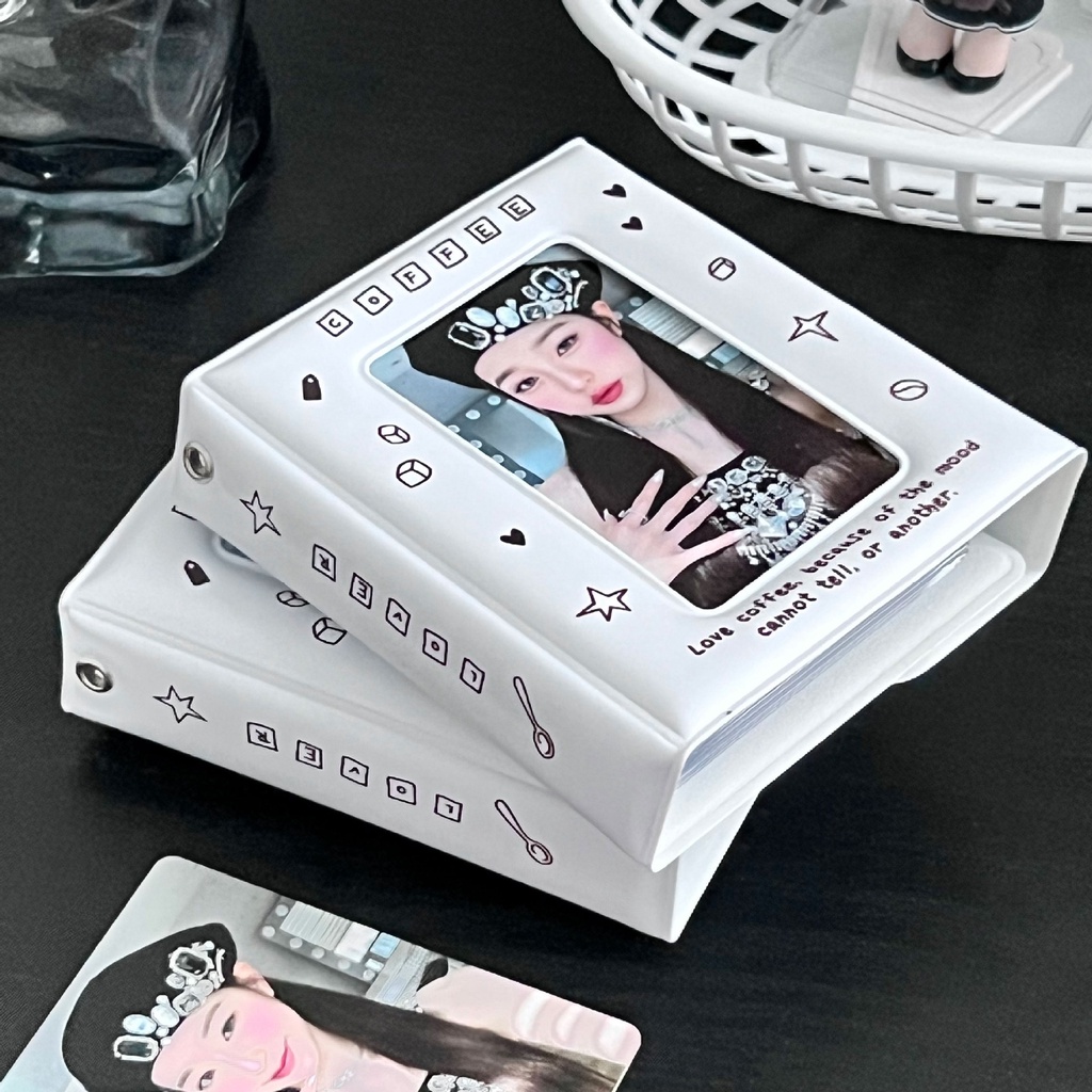 Album Đựng Thẻ id / Thẻ id 3 inch Hình Buổi Sáng Màu Trắng Đen
