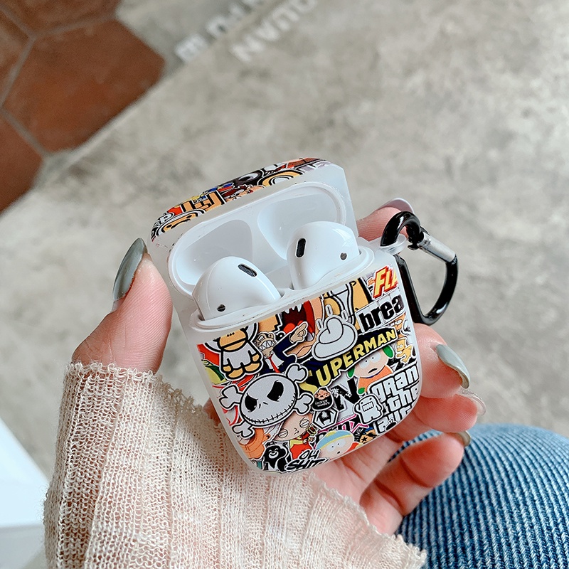Vỏ Bảo Vệ Hộp Sạc Tai Nghe airpods 1 2 3 pro Bằng tpu Nhám Họa Tiết Hoạt Hình one piece