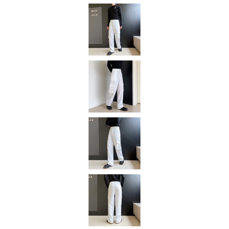 November Quần Dài Ống Rộng Lưng Cao Co Giãn Phong Cách Đường Phố Thời Trang Xuân Thu Cho Nam